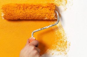 las herramientas para pintar pared